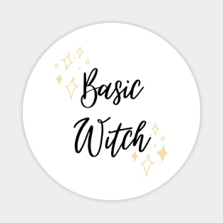Basic Witch Halloween Cute Minimalistic Graphic Design Stars Cute Magnet